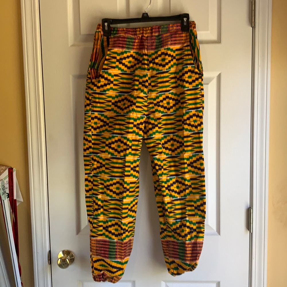 ‼️SOLD‼️Kente cloth printed joggers